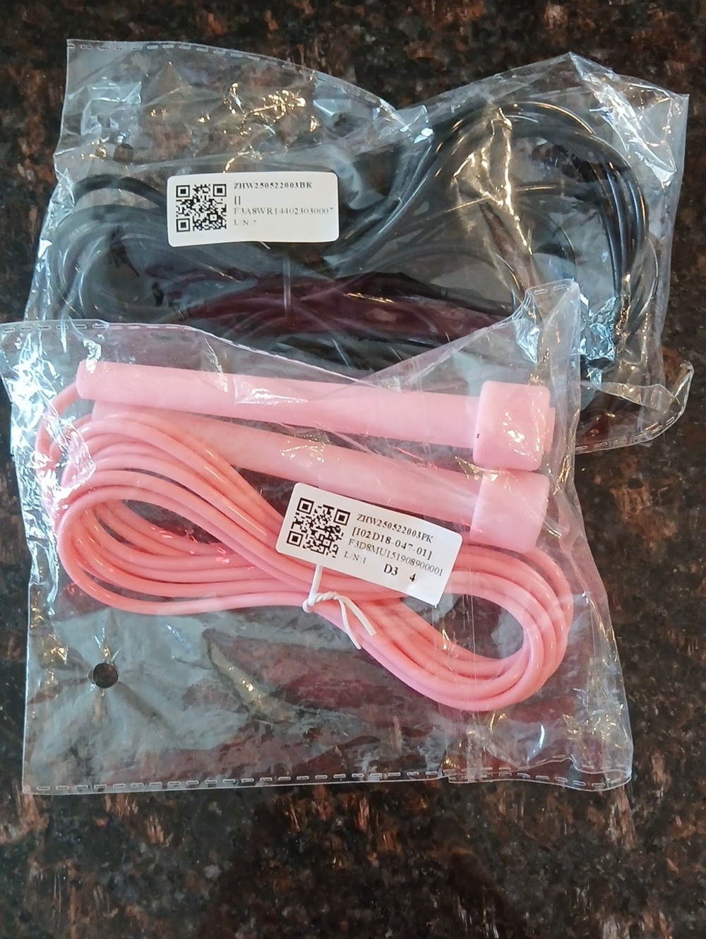 Pink & Black Silicone Jump Rope - Durable Skipping Ropes for Fitness